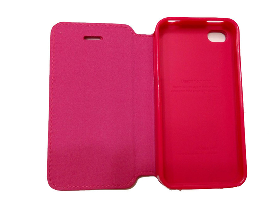 Gute Qualität Lederner Mobiltelefon-Kasten-roter weicher Plastik PUs für iPhone 5s/iPhone 5c Ventes