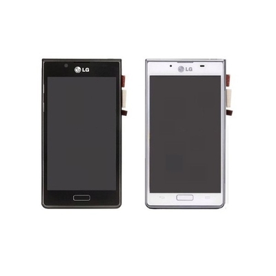 Gute Qualität Schwarzes, Weiß 4,3 Analog-Digital wandler Touch Screen Zoll Fahrwerkes Optimus L7 P700 LCD mit Rahmen Ventes