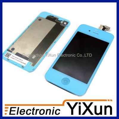 Gute Qualität Qualitätssicherung LCD mit den Digital- wandlerversammlungs-Wiedereinbau-Installationssätzen blau für IPhone 4 Soem-Teile Ventes